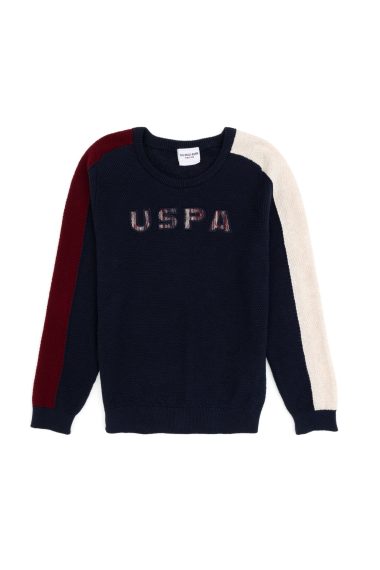 ژاکت یقه گرد  لاجورد  رگولار  پسرانه یو اس پولو | US POLO ASSN