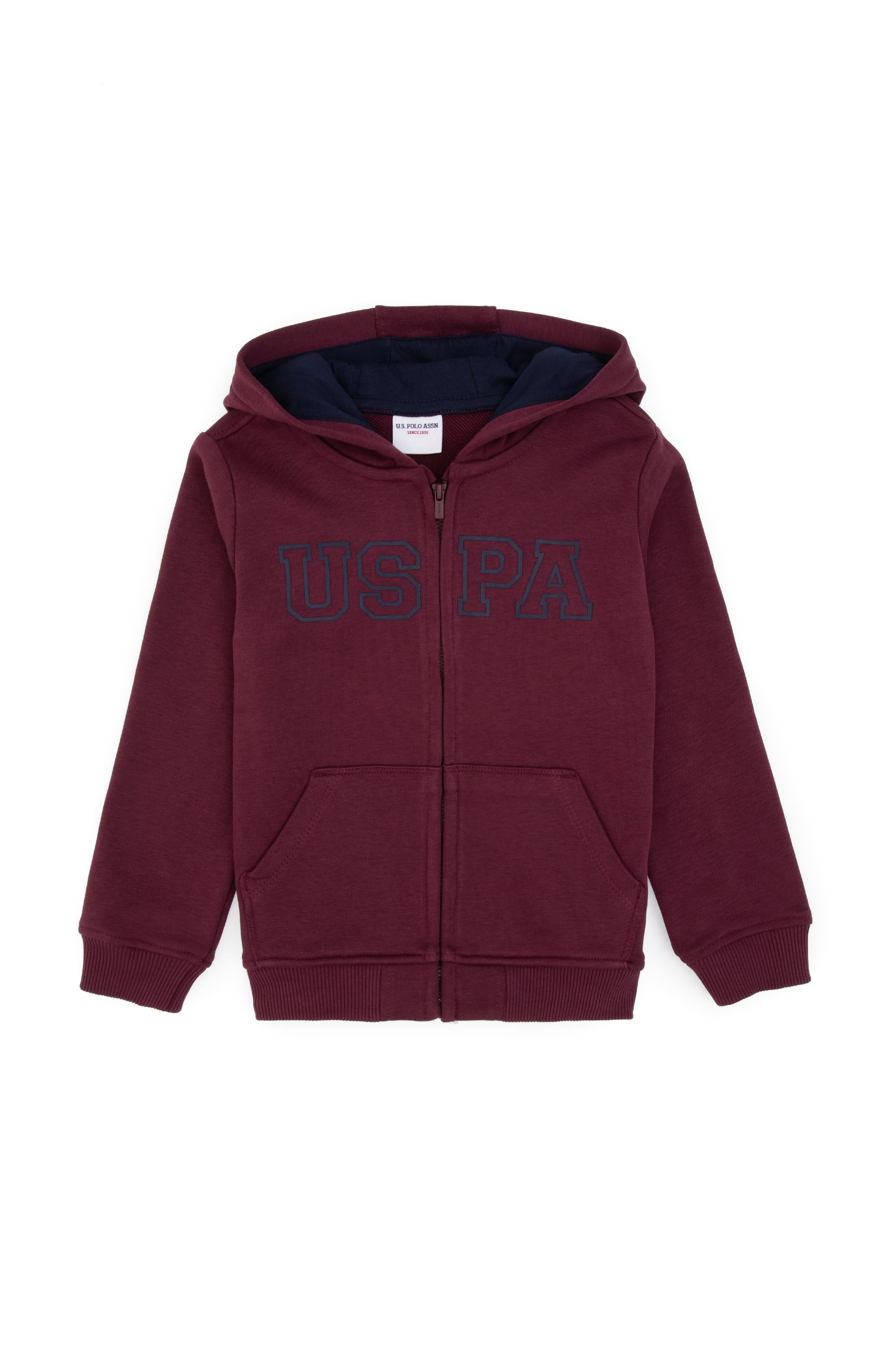 ژاکت بافتنی زرشکی آلبالویی رگولار پسرانه یو اس پولو | US POLO ASSN