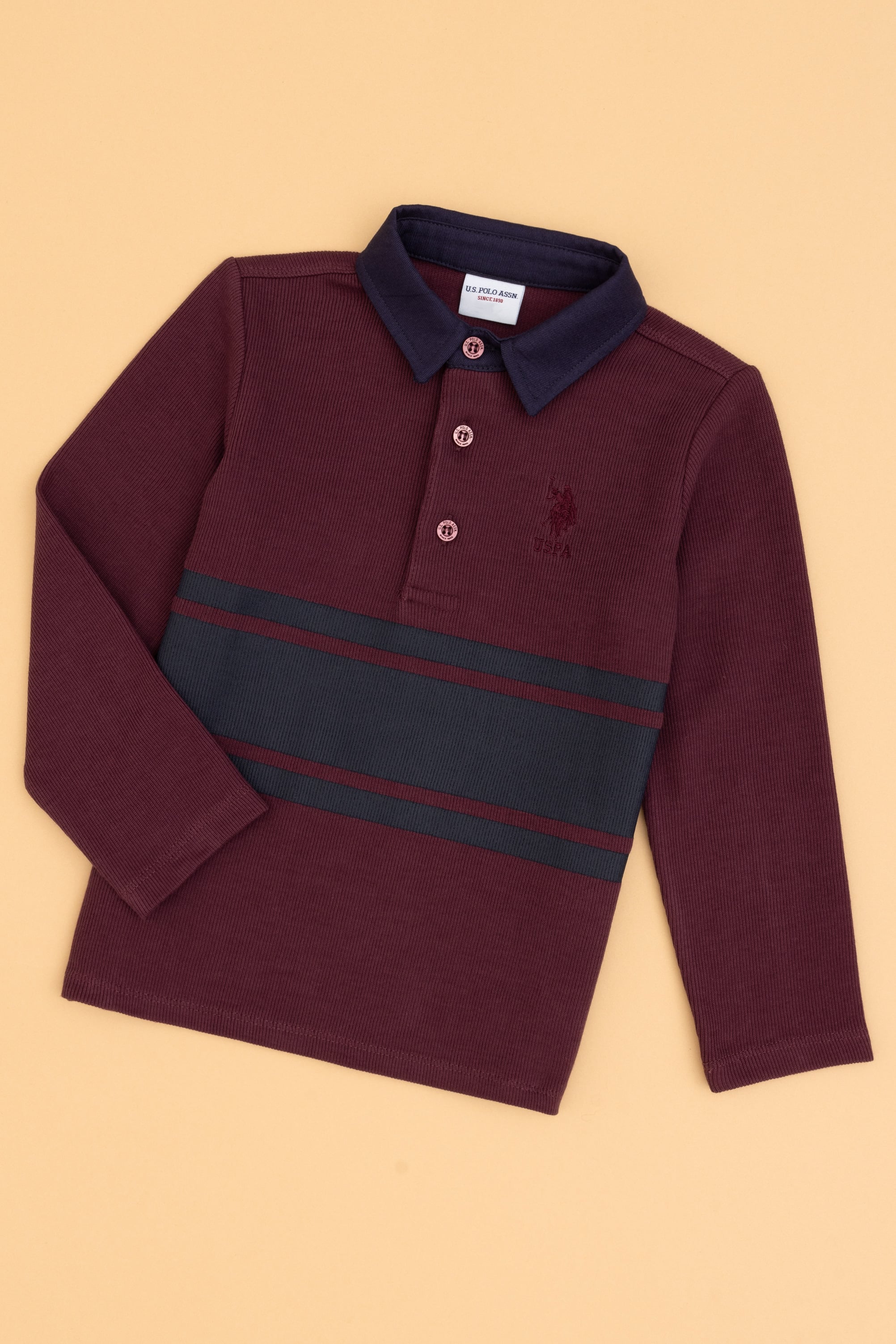 پیراهن پولوزرشکی آلبالویی رگولار پسرانه یو اس پولو | US POLO ASSN