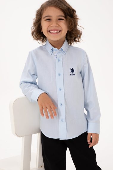پیراهن آبی روشن  سورمه ای روشن  رگولار  پسرانه یو اس پولو | US POLO ASSN