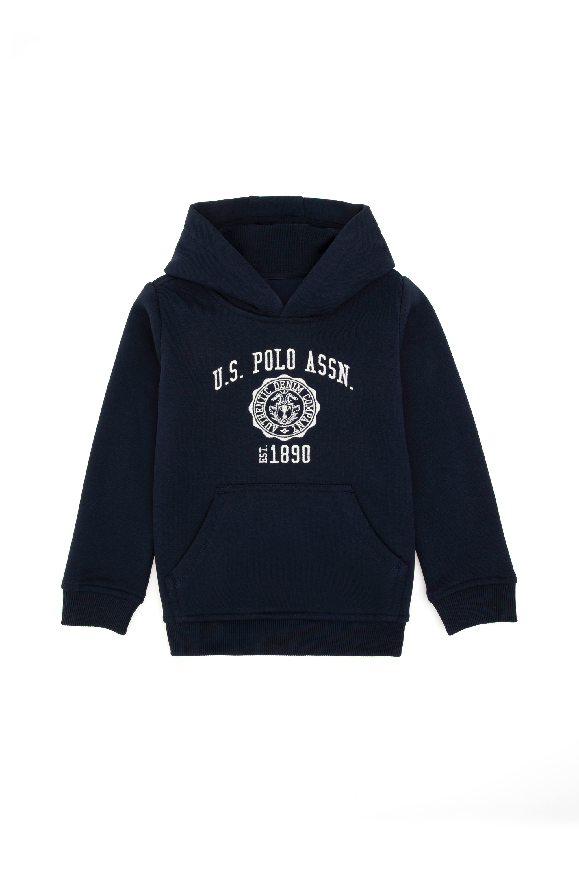 سویشرت کلاهدار هودی لاجورد رگولار آستین بلند پسرانه یو اس پولو | US POLO ASSN