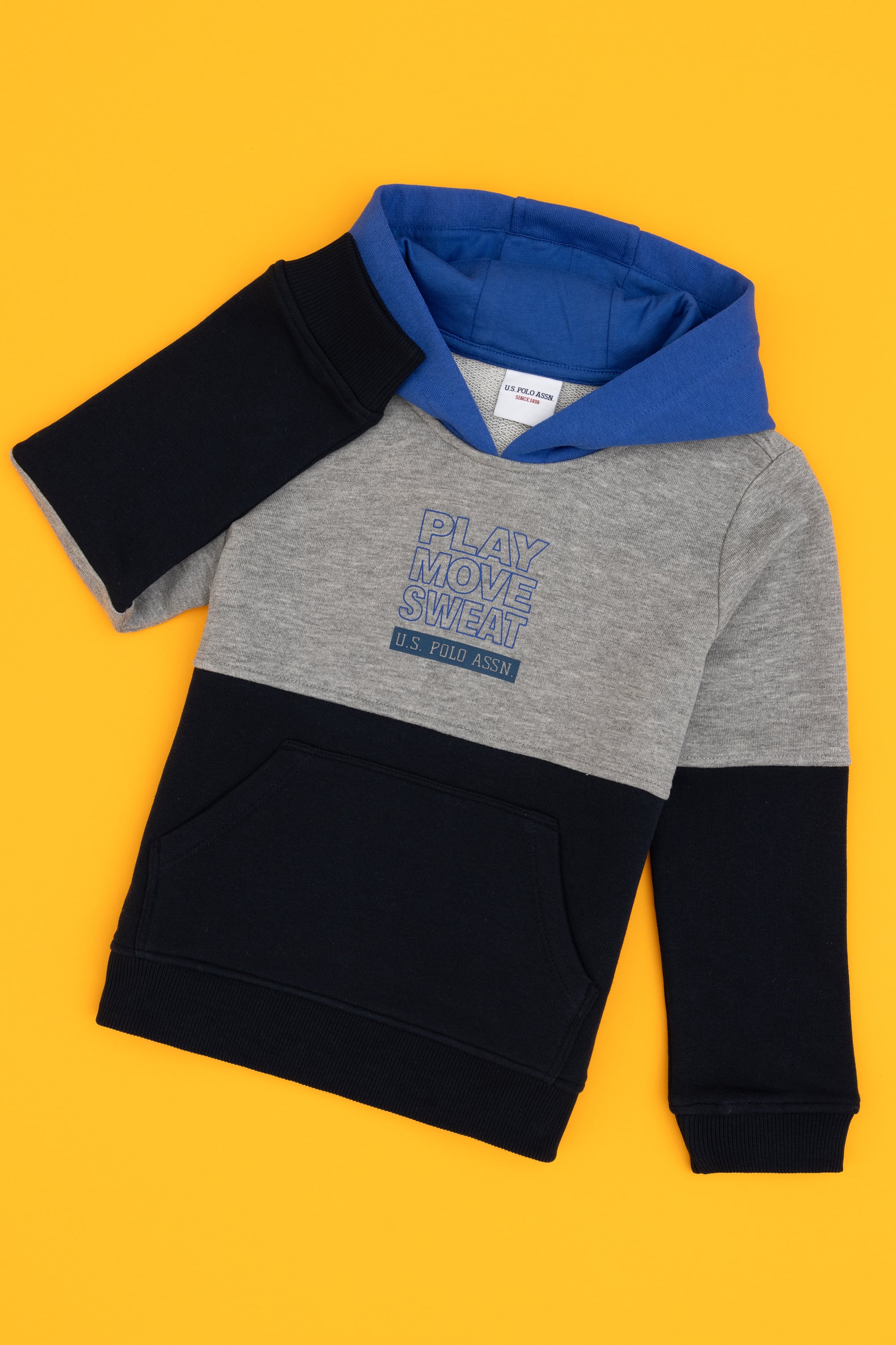 سویشرت کلاهدار لاجورد رگولار پسرانه یو اس پولو | US POLO ASSN