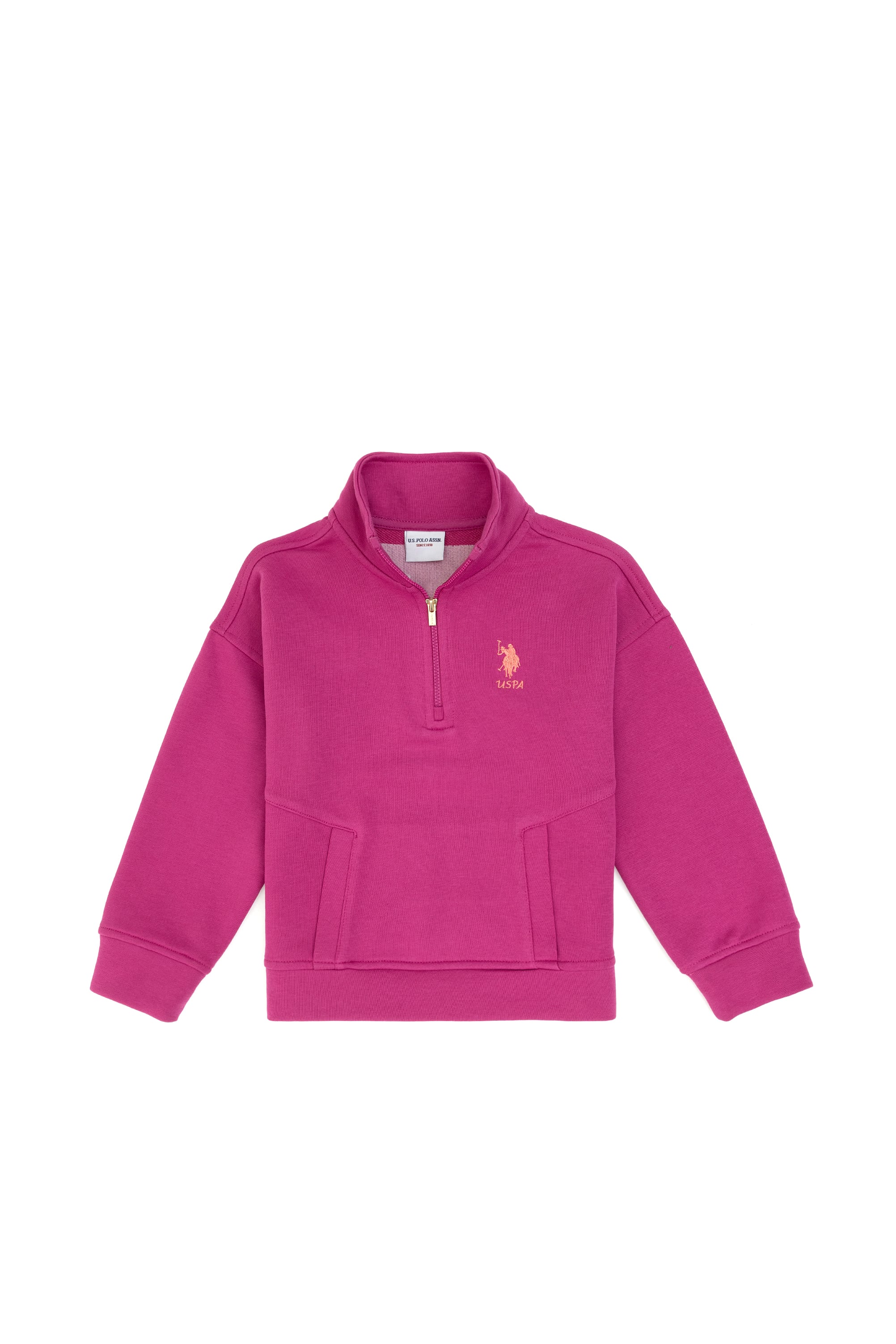 سویشرت صورتی ریلکس دخترانه یو اس پولو | US POLO ASSN