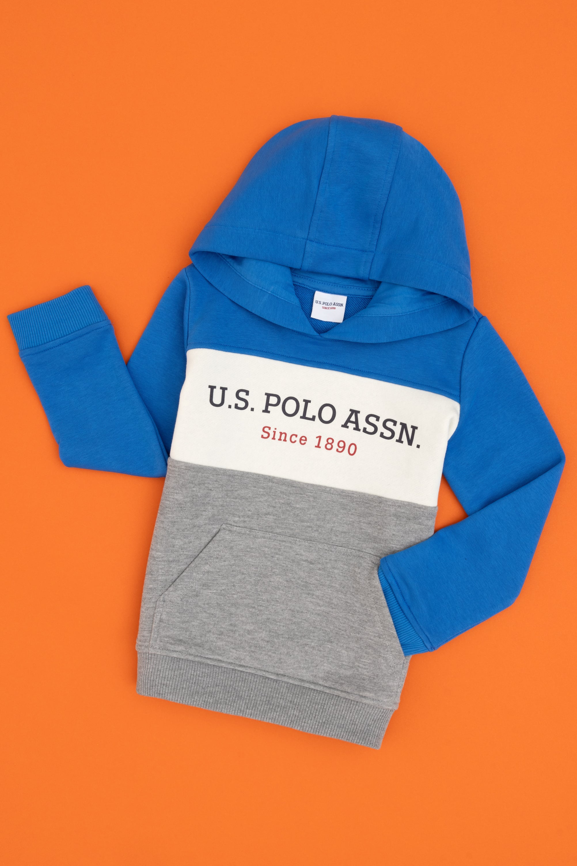 سویشرت کلاهدارSaks Basic آبی تیره رگولار پسرانه یو اس پولو | US POLO ASSN