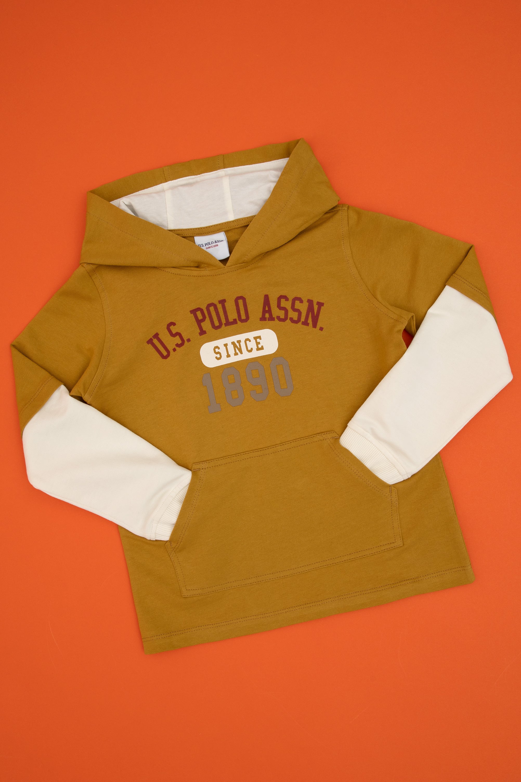 سویشرت نازک کلاه دار آبی نفتی رگولار پسرانه یو اس پولو | US POLO ASSN