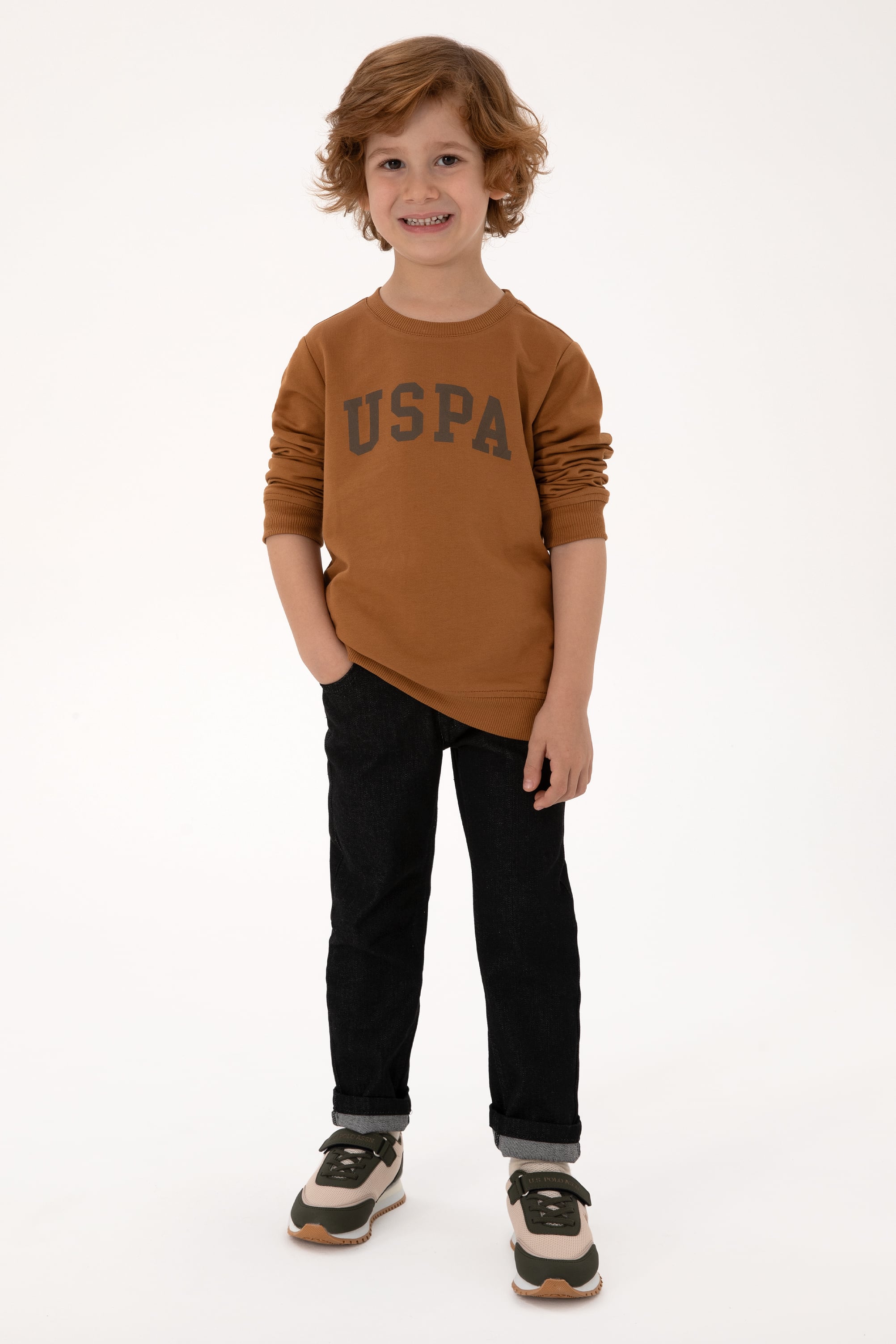 شلوار جین مشکی سیاه اندامی پسرانه یو اس پولو | US POLO ASSN