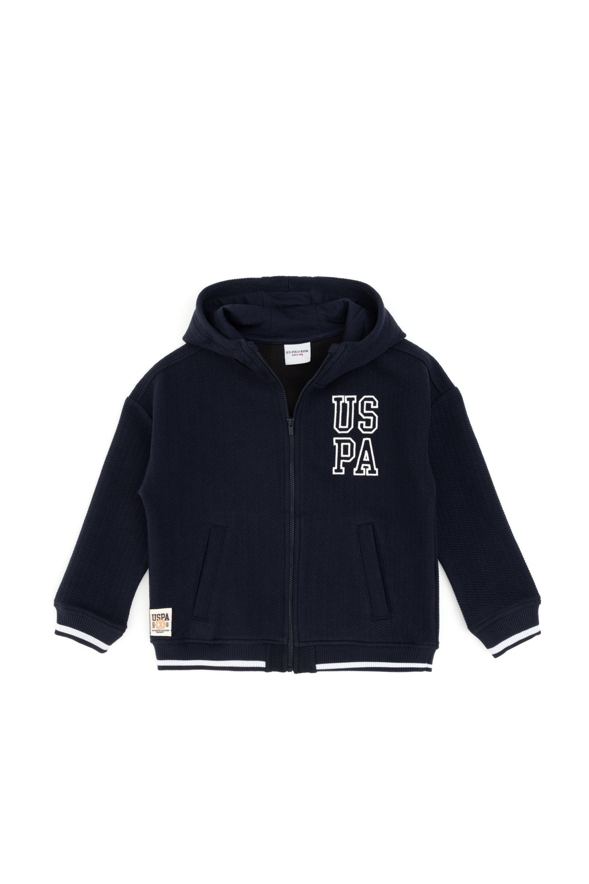 سویشرت کلاهدار لاجورد ریلکس پسرانه یو اس پولو | US POLO ASSN