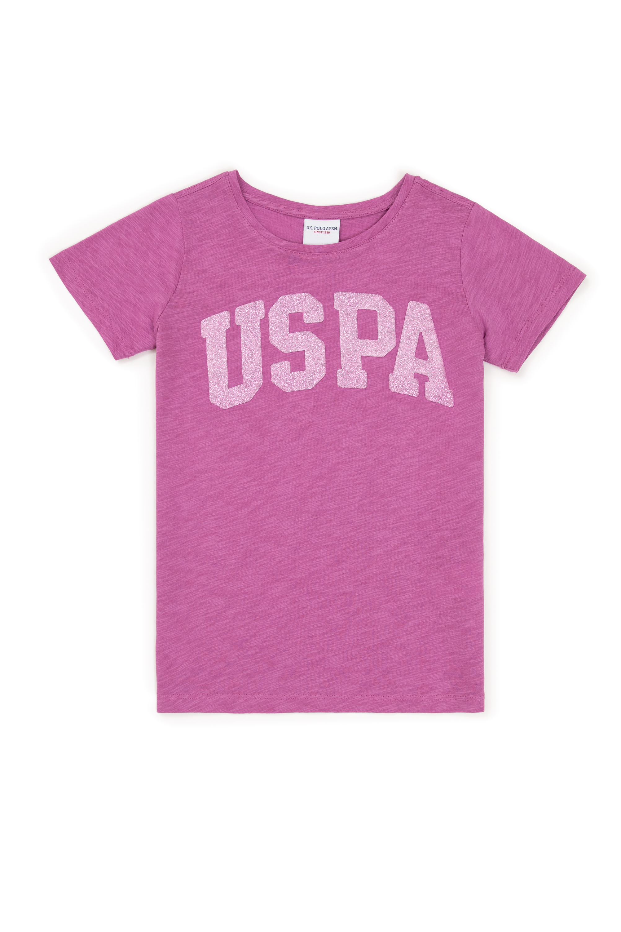 تیشرت یقه گرد سادهViolet بنفش استاندارد فیت دخترانه یو اس پولو | US POLO ASSN