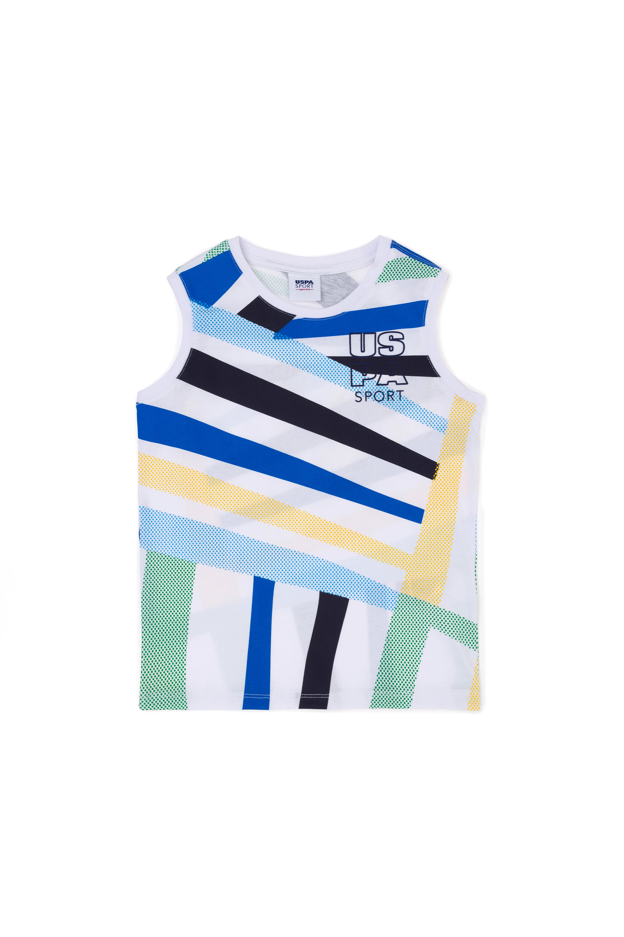 تیشرت یقه گردسفید یقه گرد سفید استاندارد فیت پسرانه یو اس پولو | US POLO ASSN