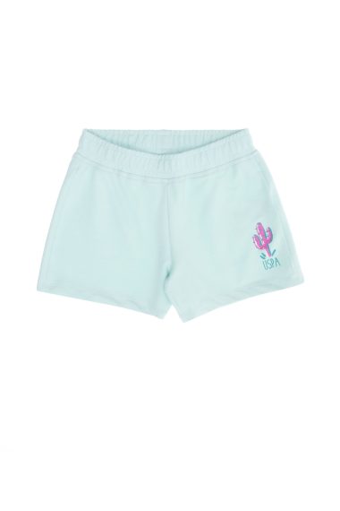 شلوارک بافتنی بچه‌گانهآبی  مرده  استاندارد فیت  دخترانه یو اس پولو | US POLO ASSN