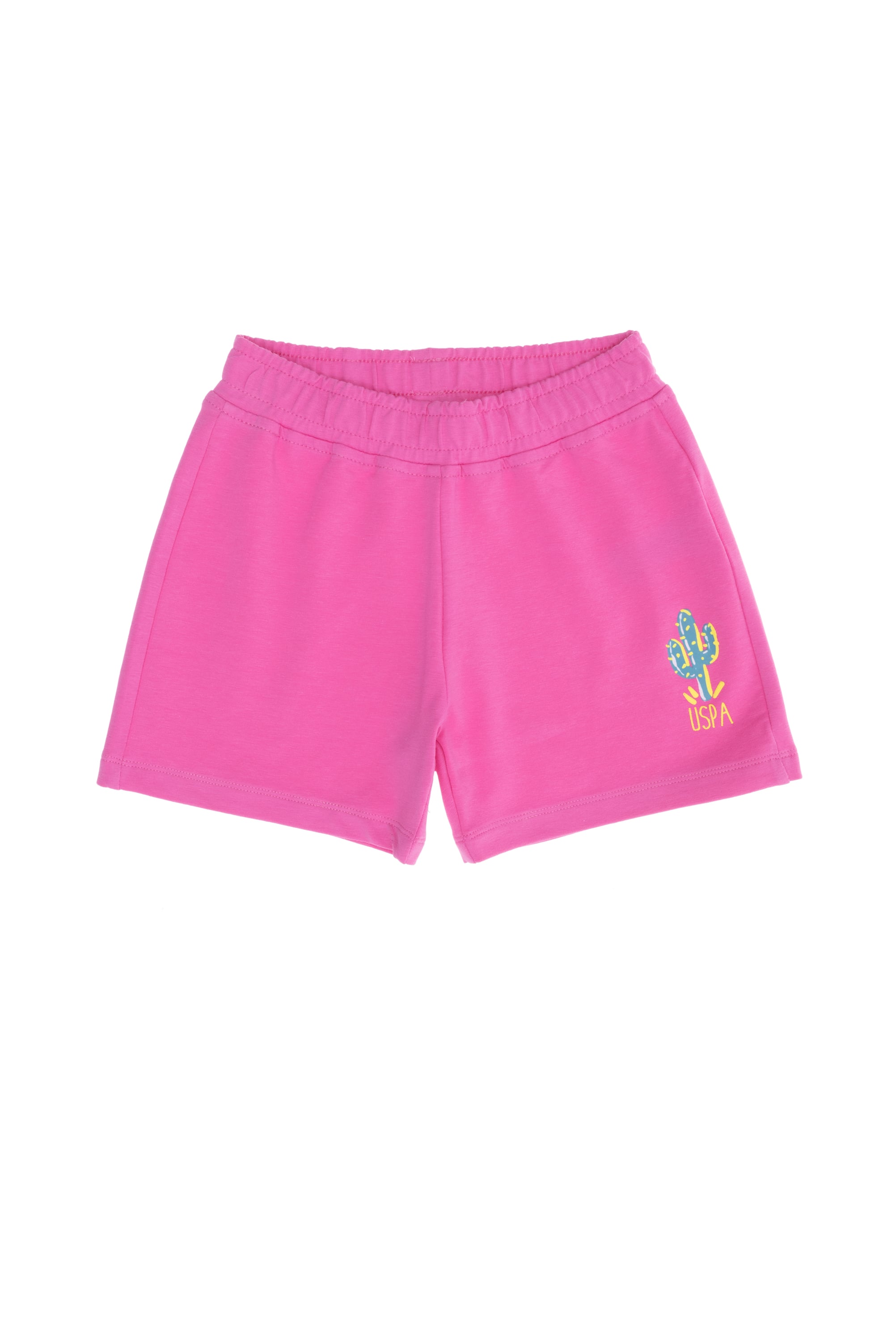 شلوارک بافتنی بچه گانه صورتی استاندارد فیت دخترانه یو اس پولو | US POLO ASSN