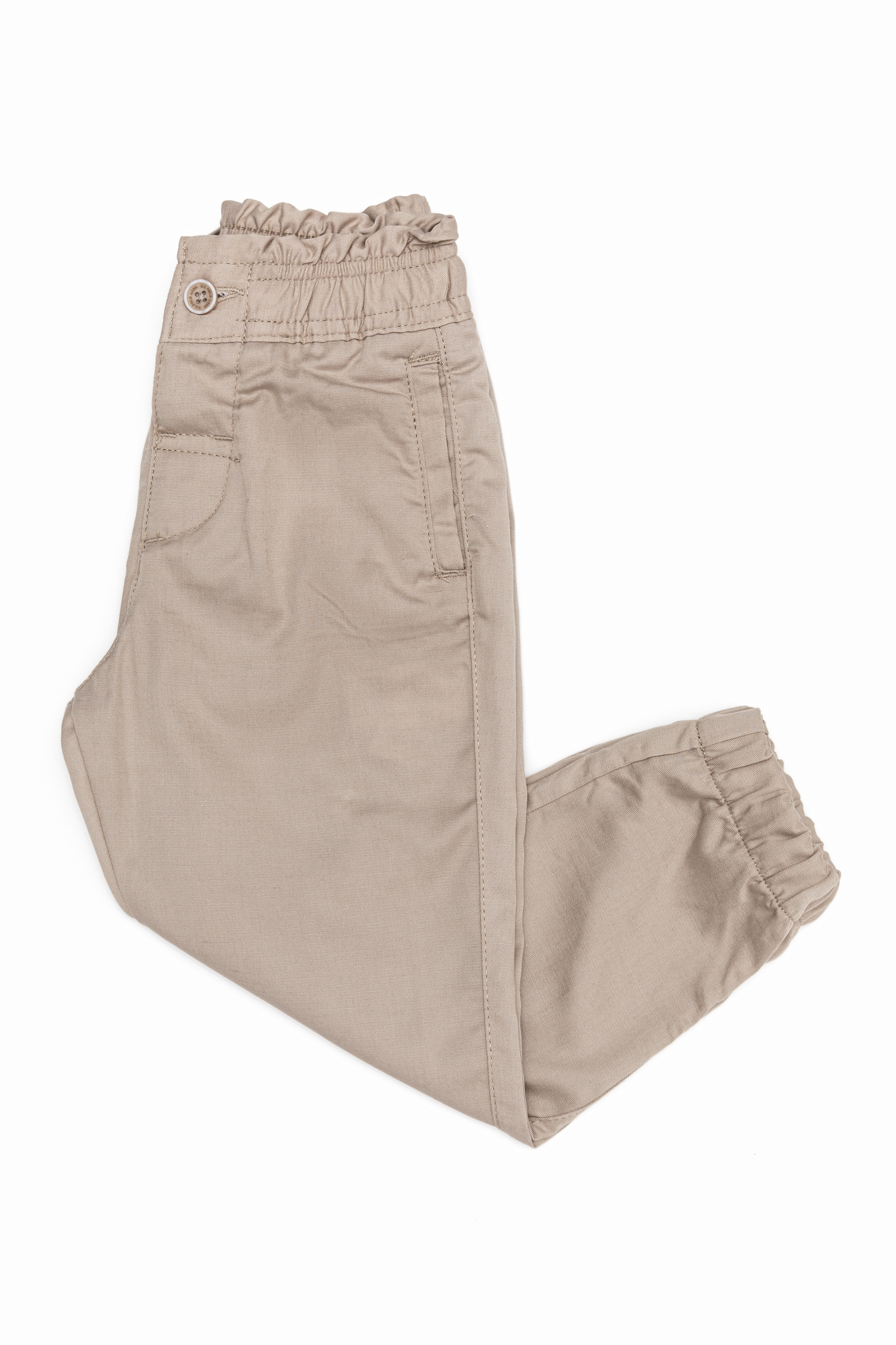 شلوار کتانخاکی خاکی جاگر دخترانه یو اس پولو | US POLO ASSN