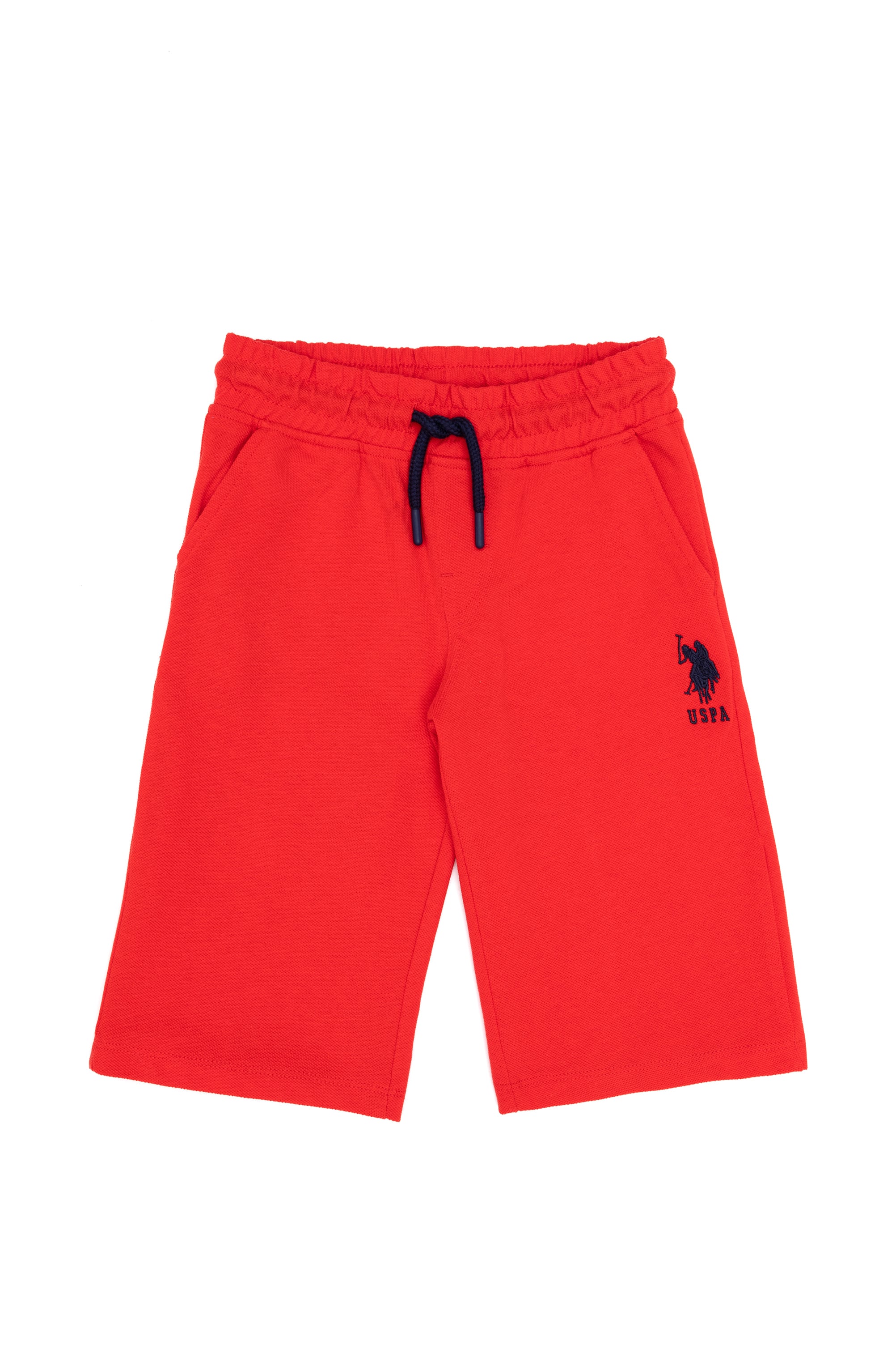 شلوارک بافتنی قرمز بچه گانه قرمز استاندارد فیت پسرانه یو اس پولو | US POLO ASSN