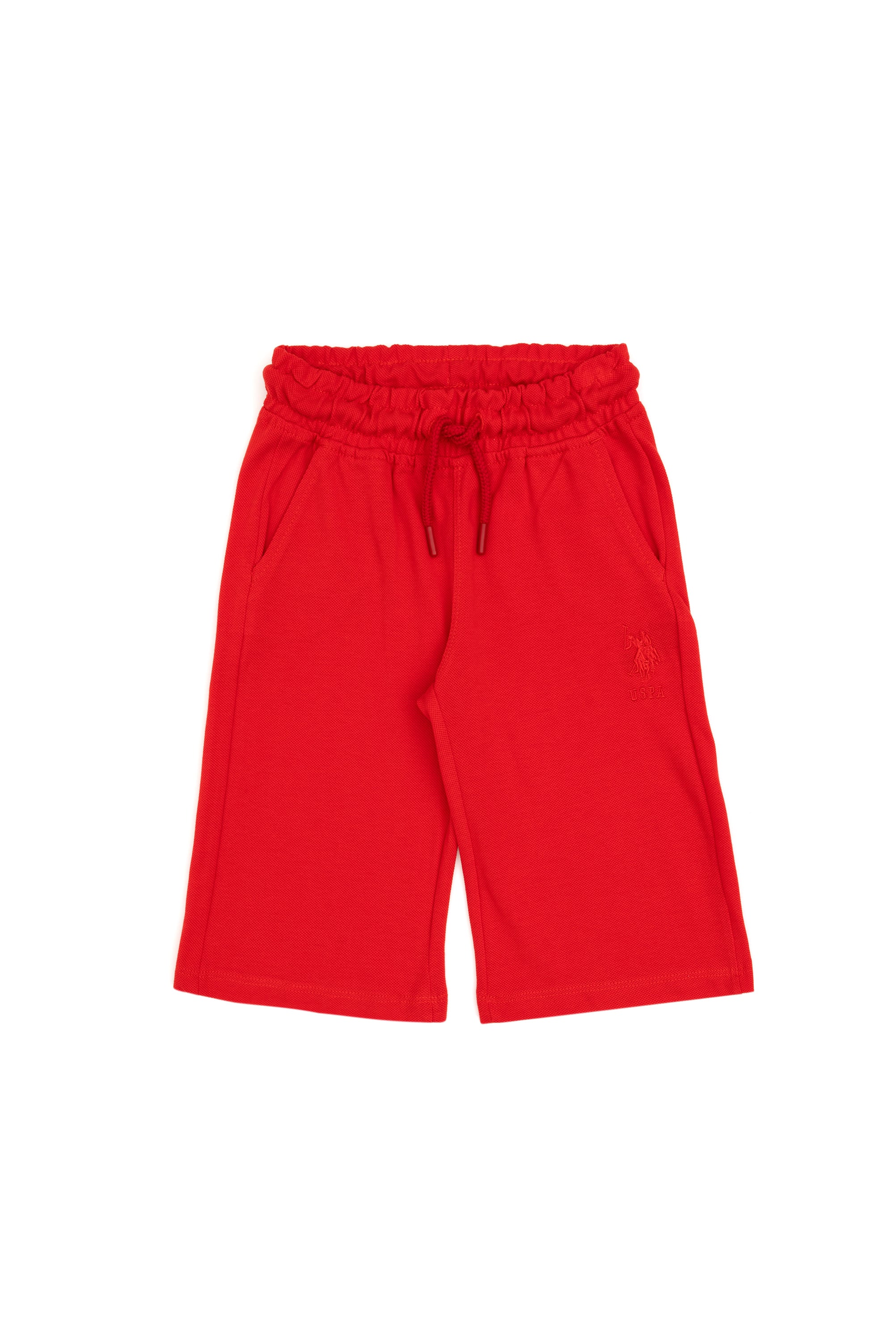 شلوارک بافتنی قرمز قرمز رگولار پسرانه یو اس پولو | US POLO ASSN
