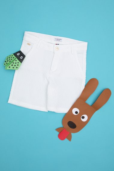 شلوارک بافتنی سفید  سفید  ریلکس  دخترانه یو اس پولو | US POLO ASSN