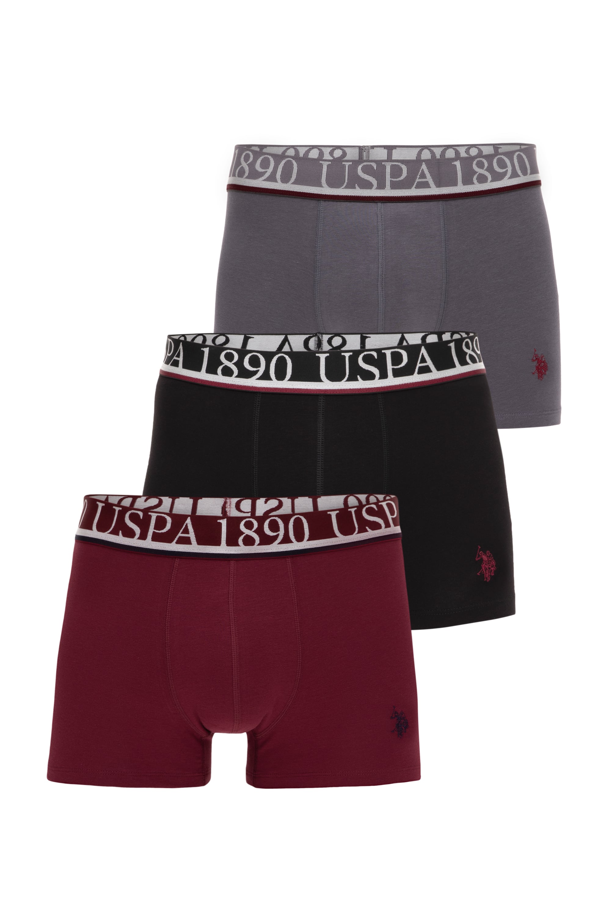 ست باکسر بورگاندی استاندارد فیت مردانه یو اس پولو | US POLO ASSN