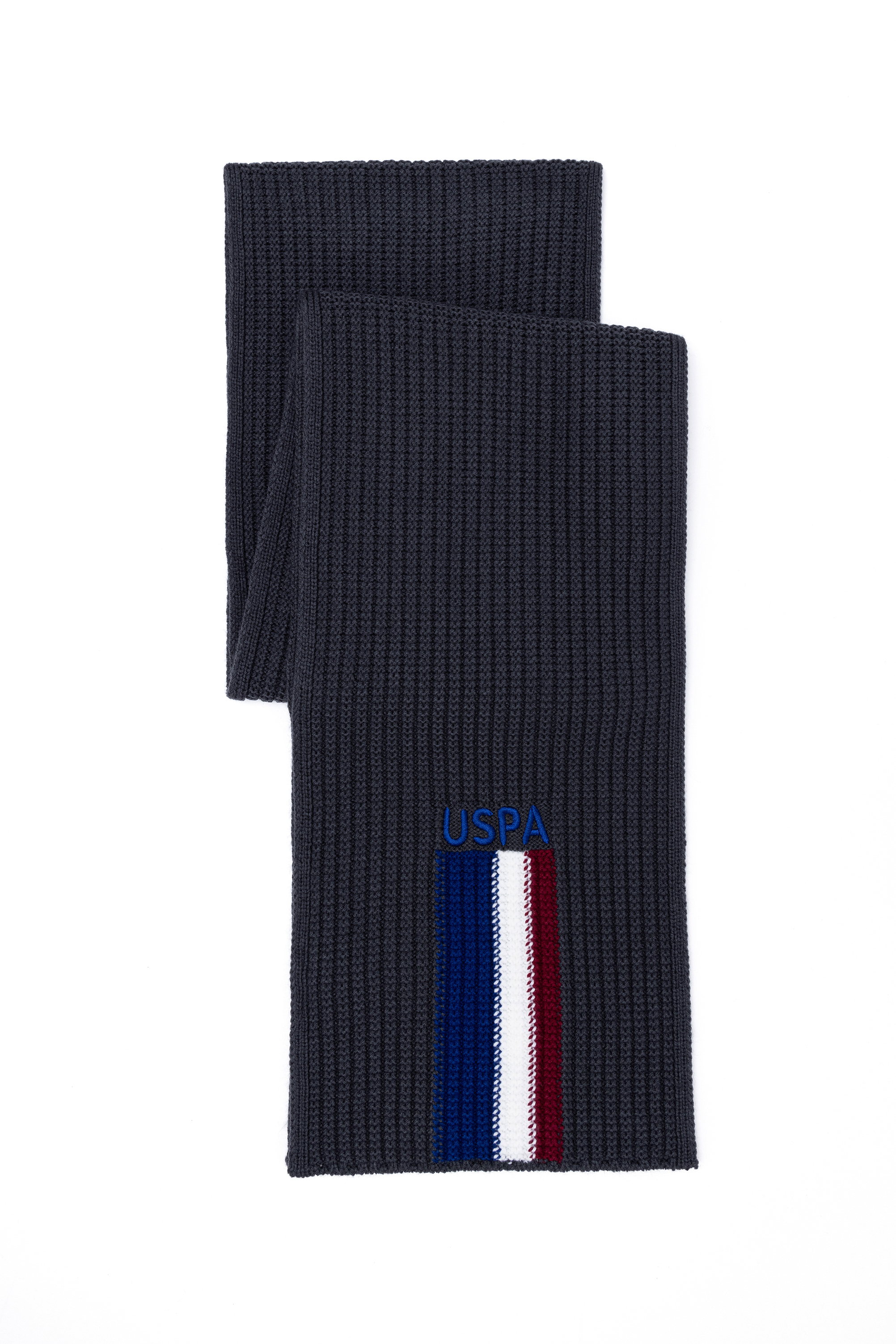 شال گردن زغالی ملانژ استاندارد فیت مردانه یو اس پولو | US POLO ASSN