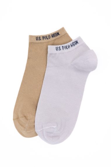 دو عدد جوراب  خاکستری  رگولار  مردانه یو اس پولو | US POLO ASSN
