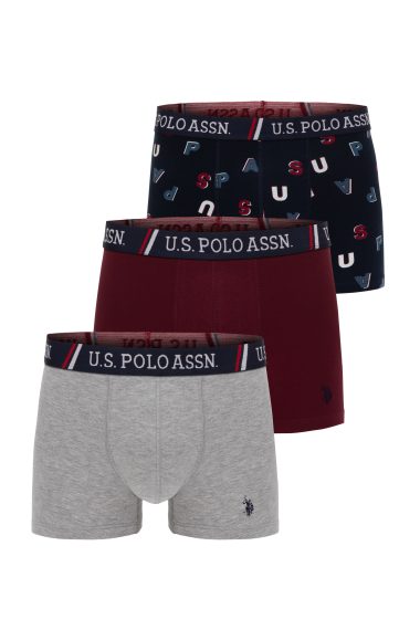 ست باکسر  خاکستری ملانژ  استاندارد فیت  مردانه یو اس پولو | US POLO ASSN