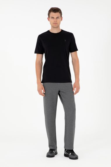 شلوار ورزشی یقه گرد زغالی ملانژ  ریلکس  مردانه یو اس پولو | US POLO ASSN