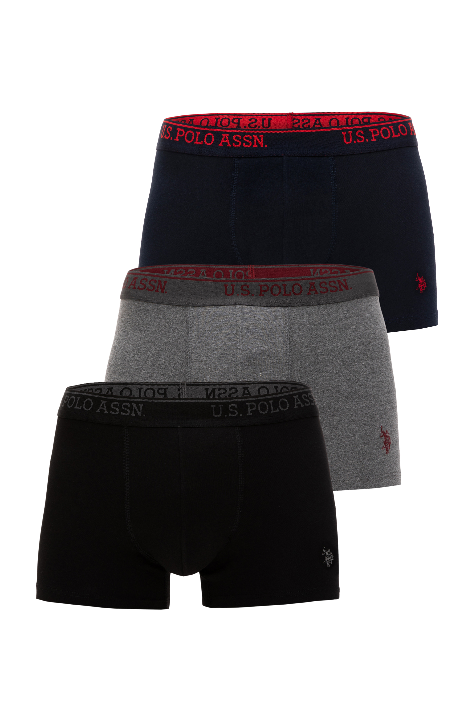 ست باکسر سه عدد لاجورد استاندارد فیت مردانه یو اس پولو | US POLO ASSN