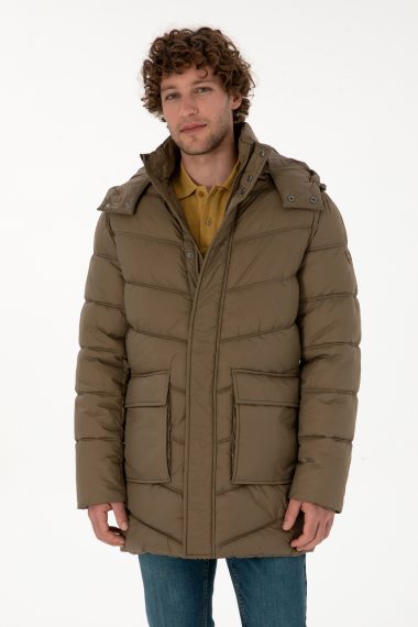کاپشن  خاکی  رگولار  مردانه یو اس پولو | US POLO ASSN