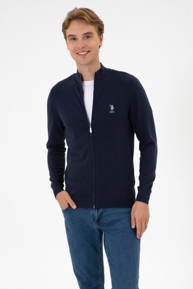 ژاکت اسلیم فیت  لاجورد  اندامی  مردانه یو اس پولو | US POLO ASSN