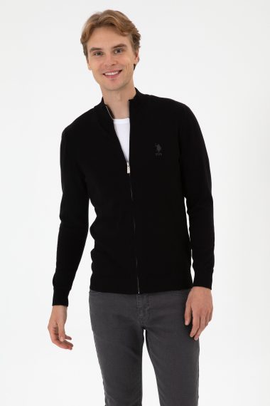 ژاکت اسلیم فیت  سیاه  اندامی  مردانه یو اس پولو | US POLO ASSN