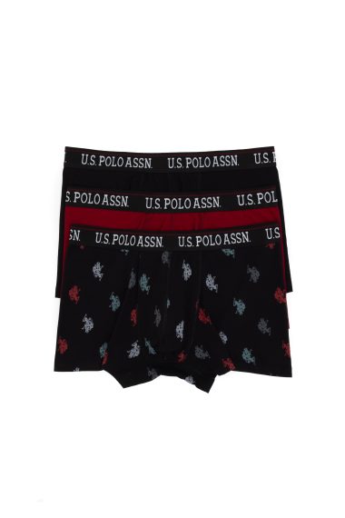 ست باکسر سه عدد  سیاه  استاندارد فیت  مردانه یو اس پولو | US POLO ASSN