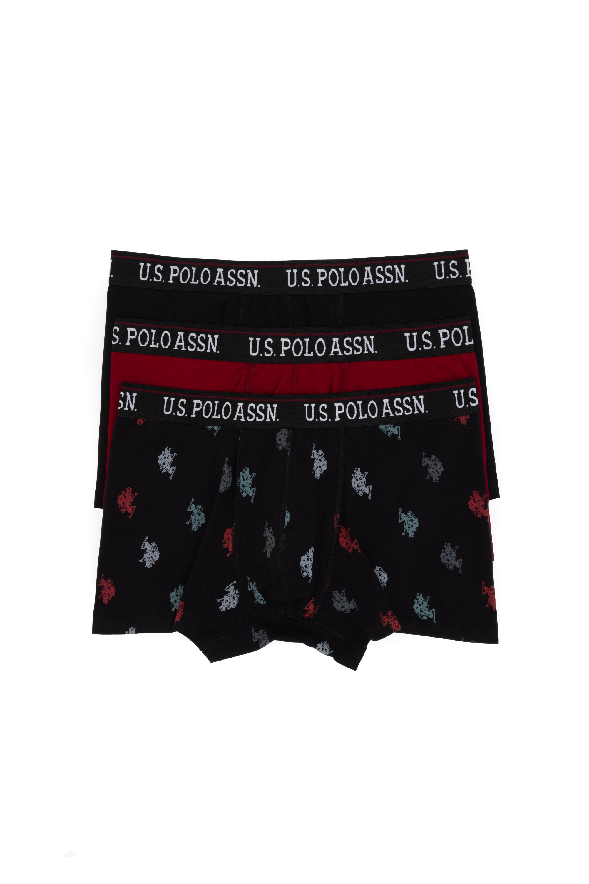 ست باکسر سه عدد سیاه استاندارد فیت مردانه یو اس پولو | US POLO ASSN