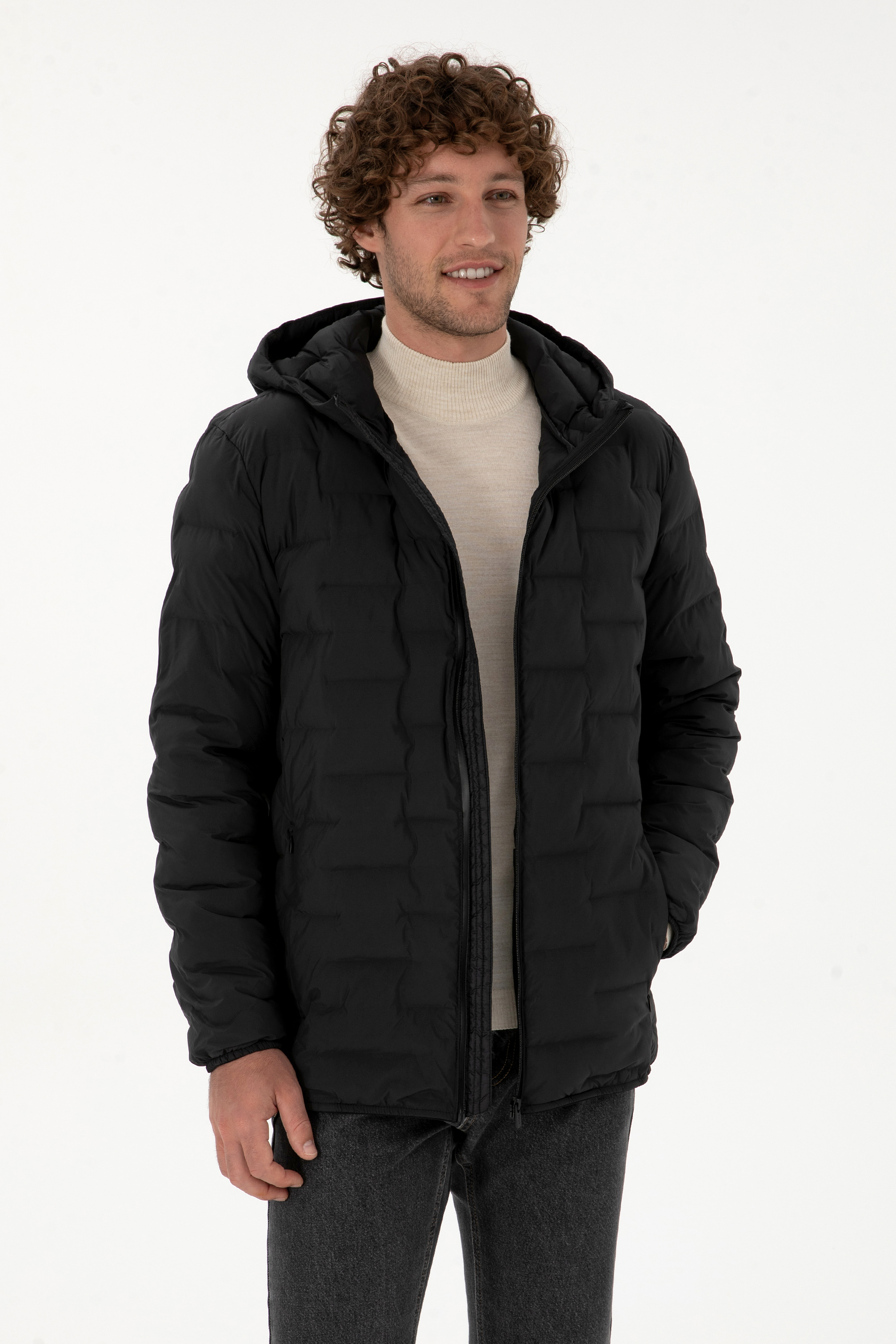 کاپشن زغالی BASIC مردانه یو اس پولو | US POLO ASSN