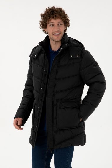 کاپشن  سیاه  رگولار  مردانه یو اس پولو | US POLO ASSN