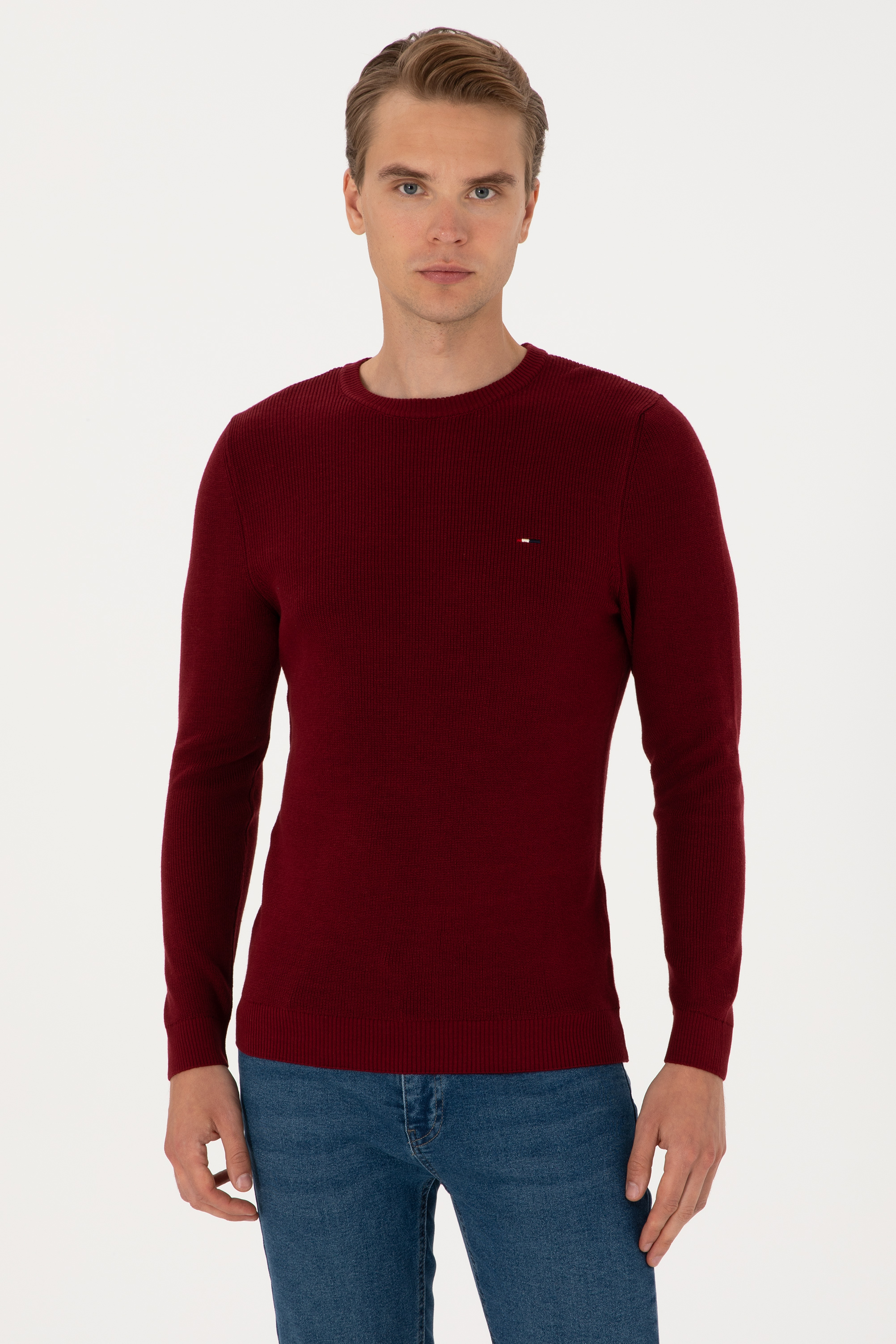 بافت بیسیک بورگاندی Ex.Slim مردانه یو اس پولو | US POLO ASSN