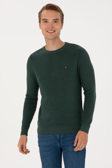 بافت بیسیک  سبز تیره  Ex.Slim  مردانه یو اس پولو | US POLO ASSN