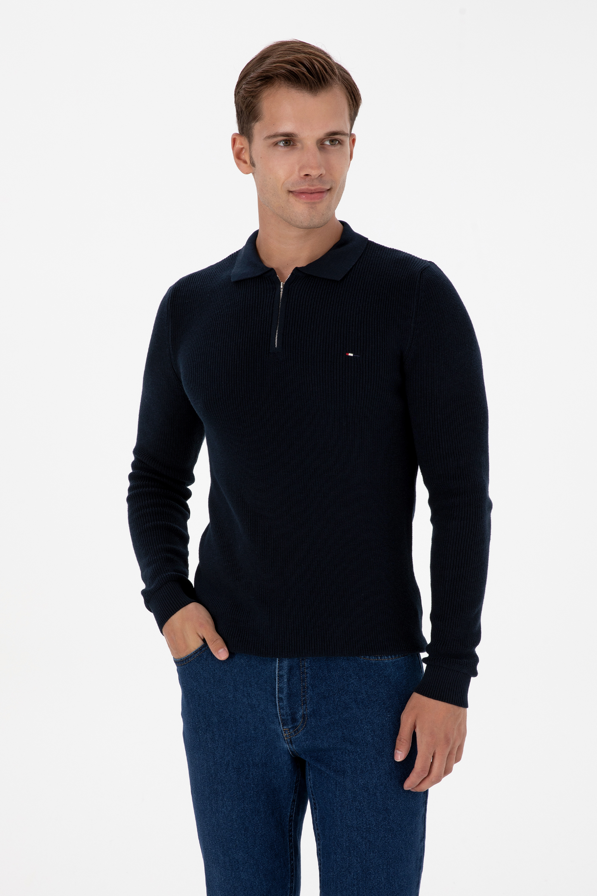 بافت بیسیک لاجورد رگولار مردانه یو اس پولو | US POLO ASSN