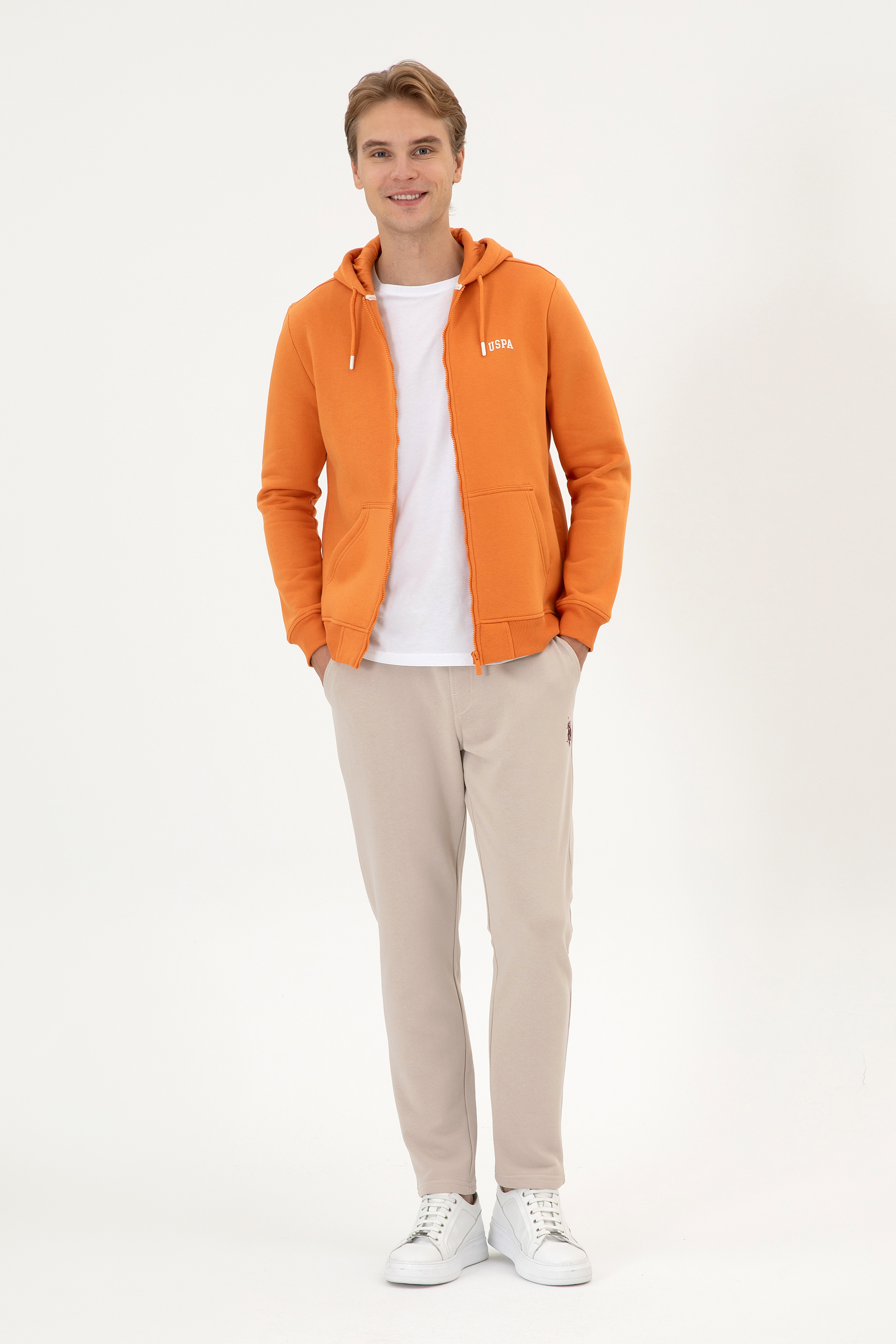 شلوار ورزشی خاکستری اندامی مردانه یو اس پولو | US POLO ASSN