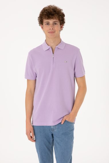 تی شرت رگولار فیت یقه پولو یاسی  رگولار  مردانه یو اس پولو | US POLO ASSN