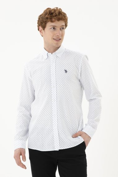 پیراهن  آبی  رگولار  مردانه یو اس پولو | US POLO ASSN