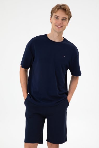 تی شرت یقه گرد کامفورت فیت یقه گرد لاجورد  ریلکس  مردانه یو اس پولو | US POLO ASSN