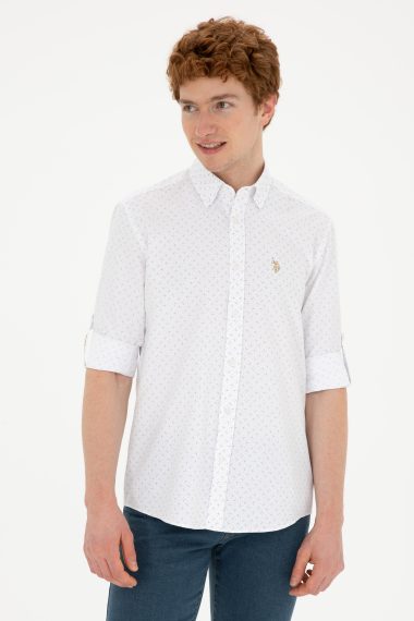 پیراهن  خاکستری  رگولار  مردانه یو اس پولو | US POLO ASSN