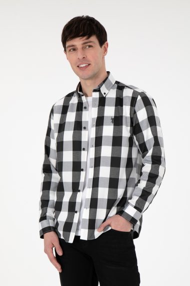 پیراهن  سیاه  رگولار  مردانه یو اس پولو | US POLO ASSN