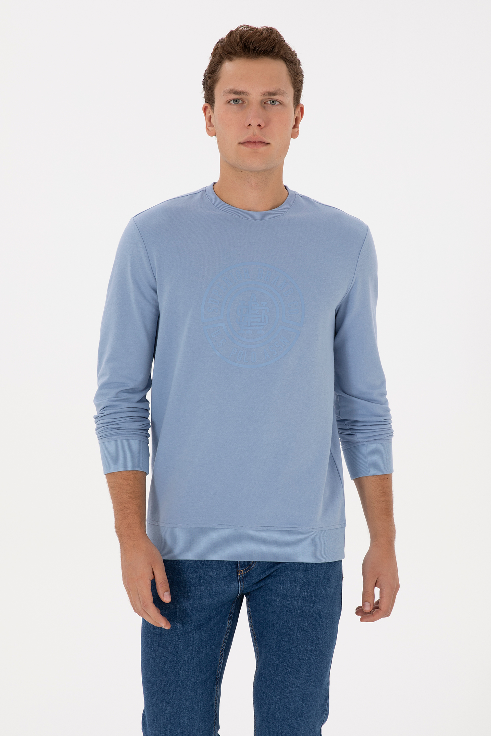 سویشرت آبی رگولار مردانه یو اس پولو | US POLO ASSN