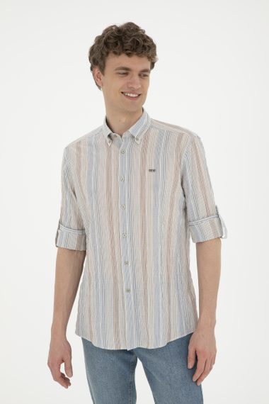پیراهن  آبی تیره  رگولار  مردانه یو اس پولو | US POLO ASSN