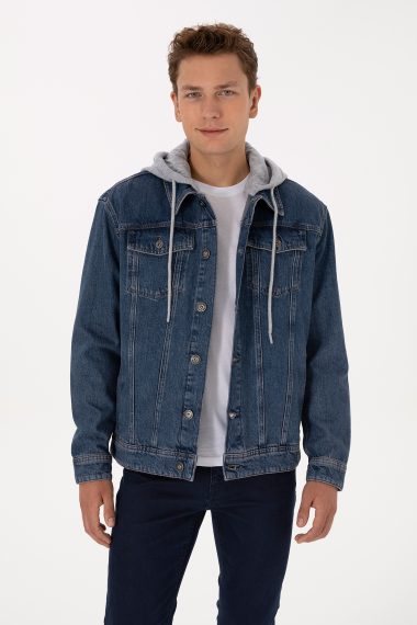 پیراهن جین  آبی تیره  Oversize  مردانه یو اس پولو | US POLO ASSN