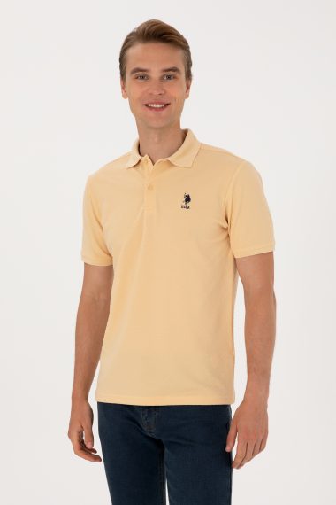 پولوشرت رگولار فیت یقه پولو بژ  رگولار  مردانه یو اس پولو | US POLO ASSN