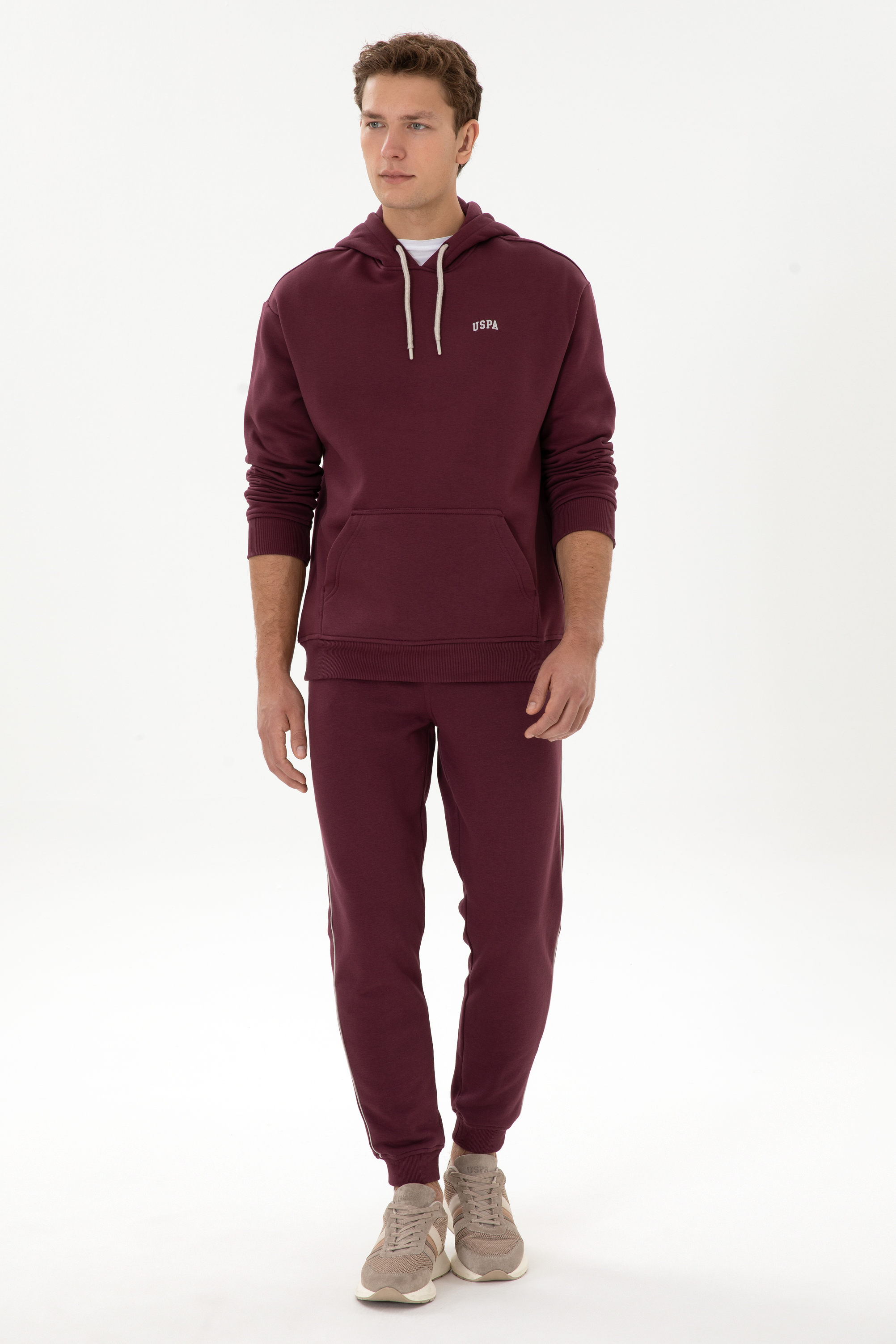 شلوار ورزشی آلبالویی رگولار مردانه یو اس پولو | US POLO ASSN