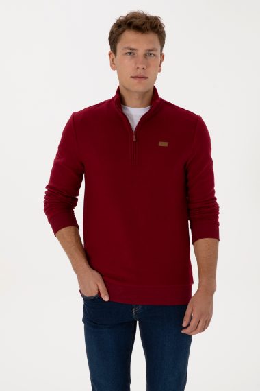 سویشرت بیسیک  بورگاندی  رگولار  مردانه یو اس پولو | US POLO ASSN