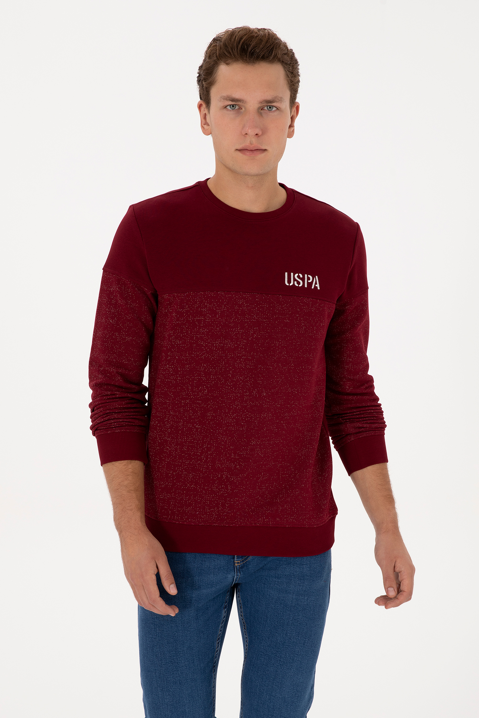 سویشرت بورگاندی رگولار مردانه یو اس پولو | US POLO ASSN