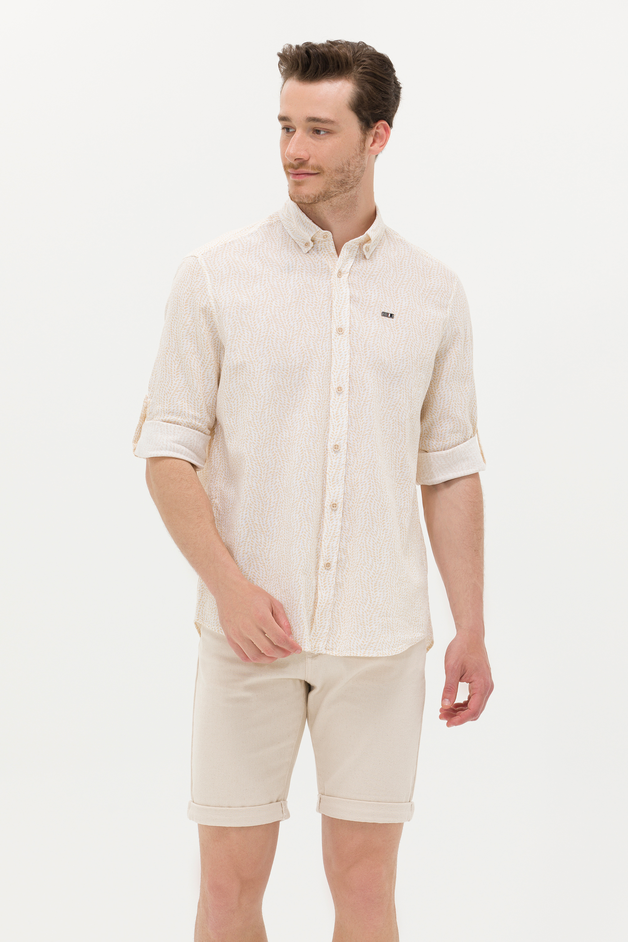 پیراهن خاکستری ریلکس مردانه یو اس پولو | US POLO ASSN