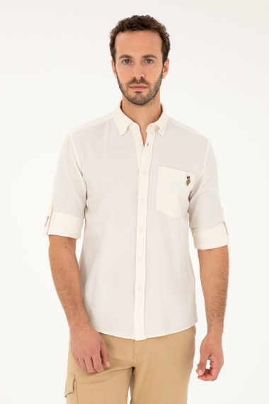 پیراهن  خاکستری  رگولار  مردانه یو اس پولو | US POLO ASSN